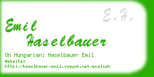 emil haselbauer business card